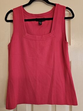 Cable & Gauge Hot Pink Square Neck Tank Top